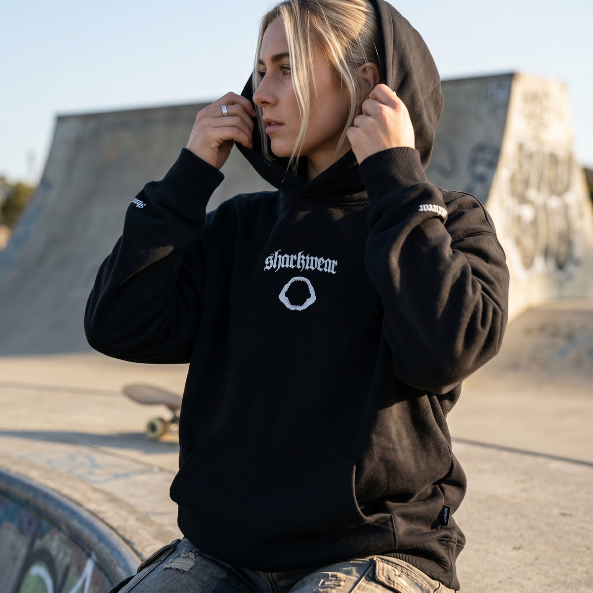 BONES SHARKWEAR OVERSIZED HOODIE - APEX SURF CO | SHARKWEAR