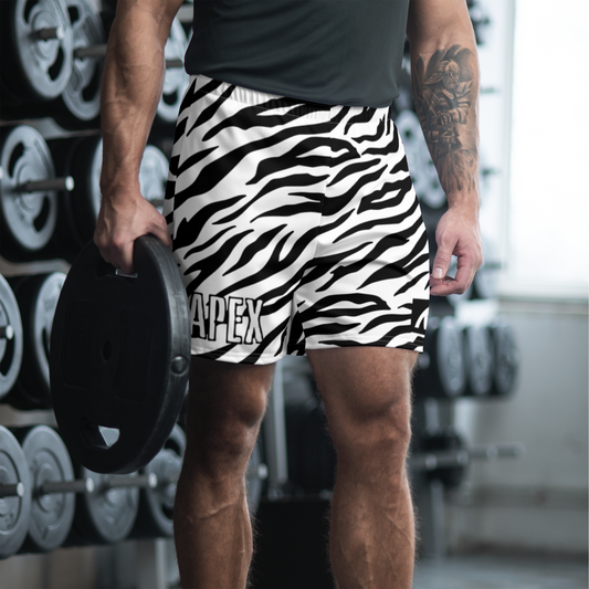 TIGER PRINT ATHLETIC SHORTS - WHITE BENGAL - Premium Streetwear from APEX SURF CO | SHARKWEAR - Just $39! Shop now at APEX SURF CO | SHARKWEAR