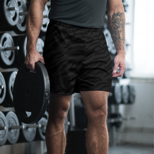 TIGER PRINT ATHLETIC SHORTS - BLACKOUT - Premium Streetwear from APEX SURF CO | SHARKWEAR - Just $39! Shop now at APEX SURF CO | SHARKWEAR