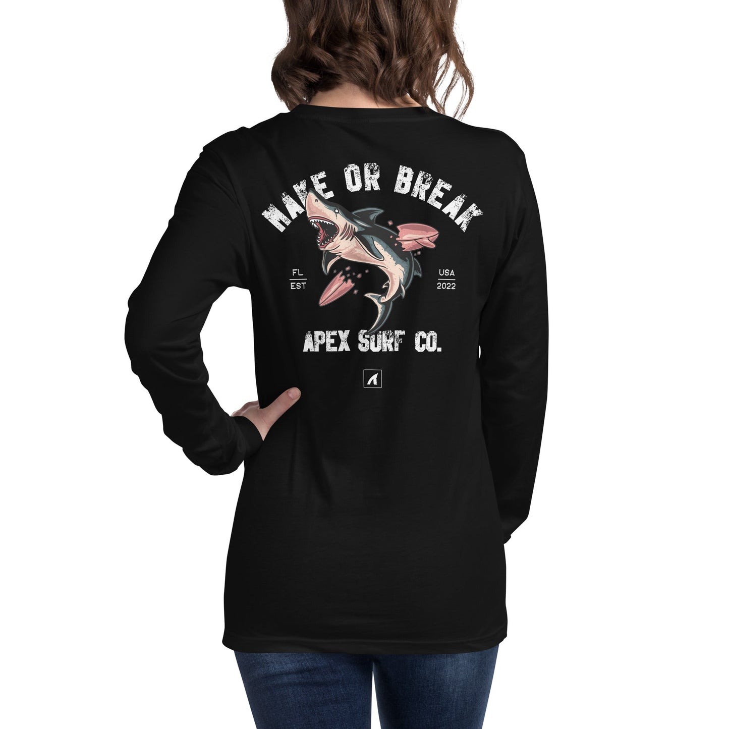 MAKE OR BREAK LONG SLEEVE - BLACK - Premium Streetwear from APEX USA - Just $38! Shop now at APEX | Clothing Brand