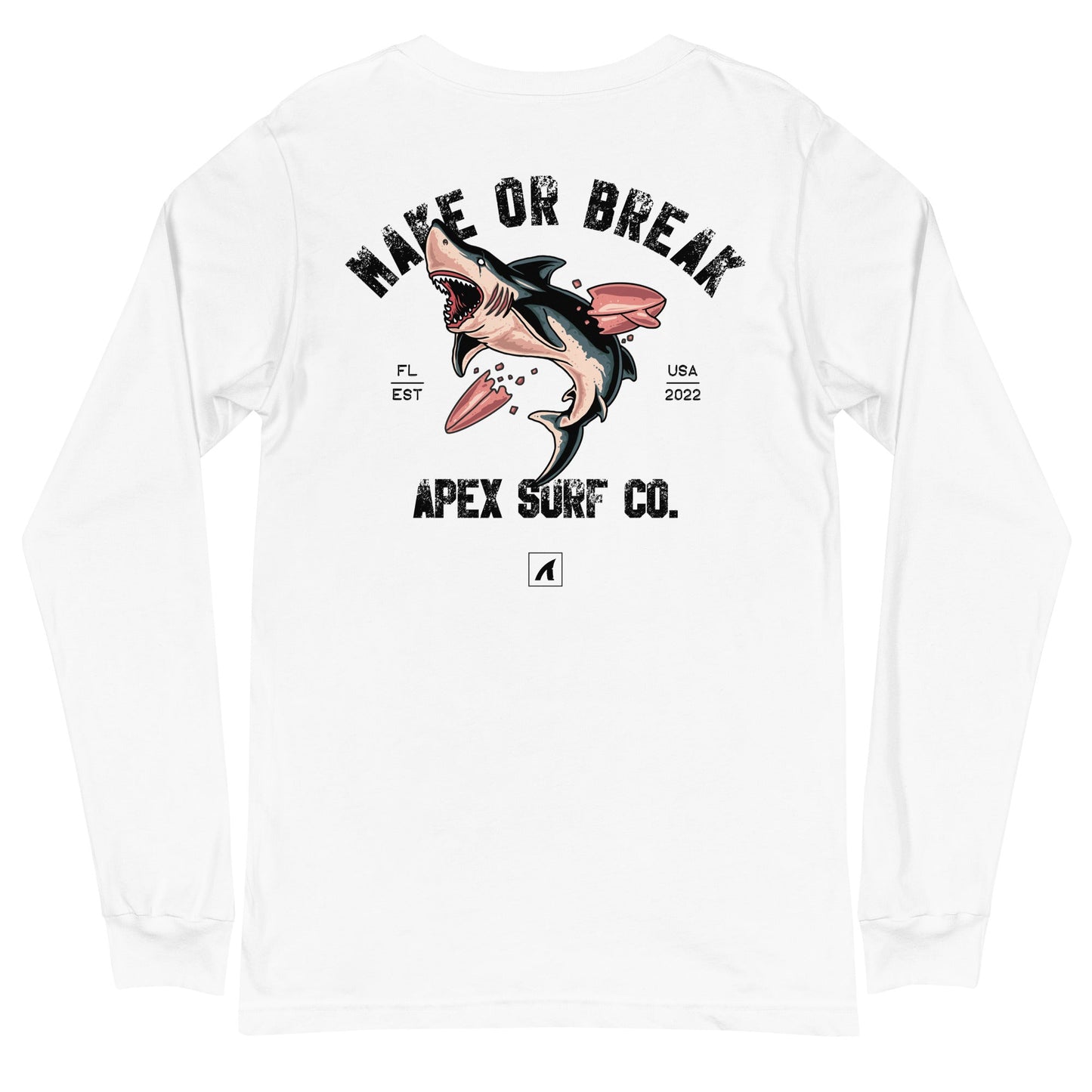 MAKE OR BREAK Long Sleeve - White - Premium Streetwear from APEX USA - Just $38! Shop now at APEX | Clothing Brand
