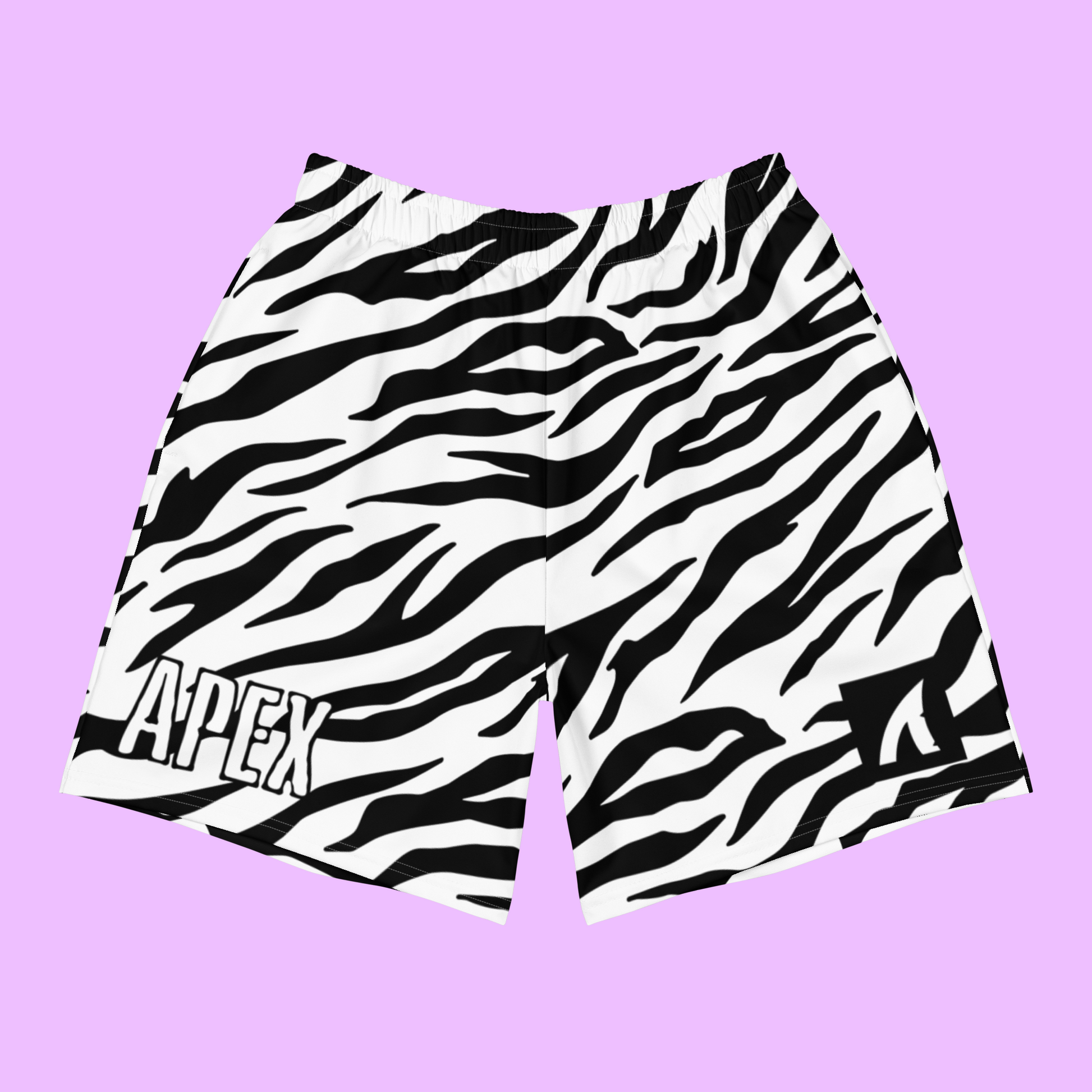 TIGER PRINT ATHLETIC SHORTS - WHITE BENGAL - Premium Streetwear from APEX SURF CO | SHARKWEAR - Just $39! Shop now at APEX SURF CO | SHARKWEAR