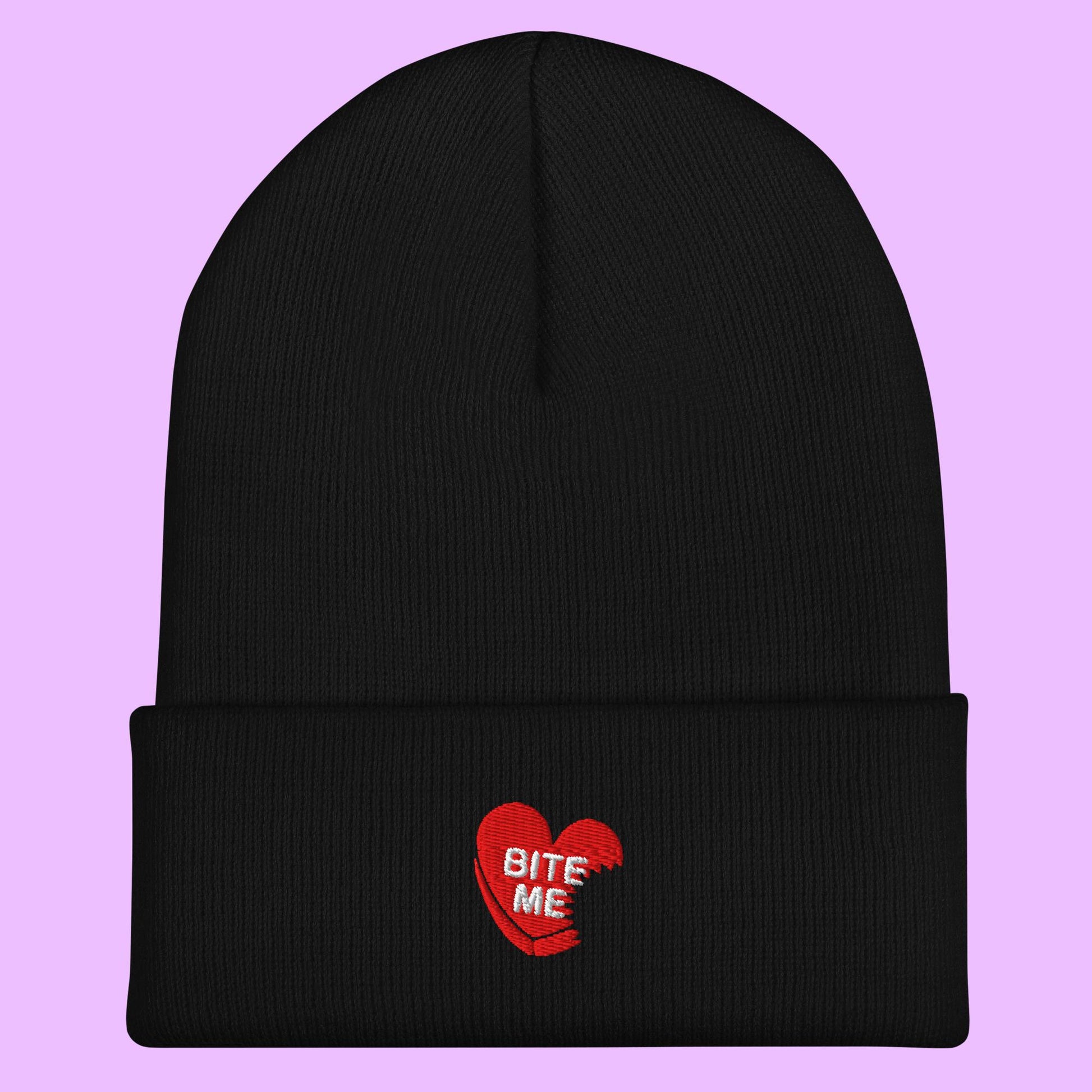 BITE ME CUFFED BEANIE - Premium Streetwear from APEX | Streetwear - Just $26! Shop now at APEX | Streetwear
