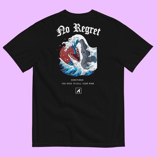 NO REGRET - GRAPHIC TEE - BLACK - Premium Streetwear from APEX | Streetwear - Just $36! Shop now at APEX | Streetwear