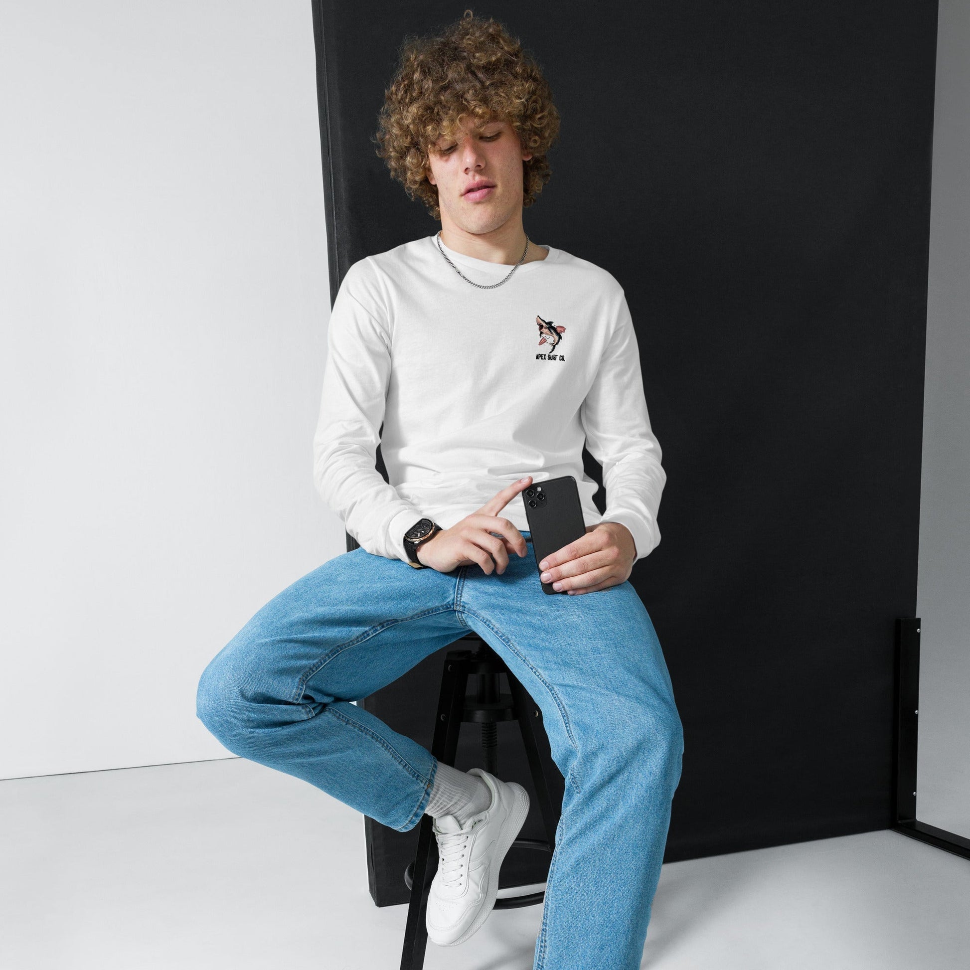 MAKE OR BREAK Long Sleeve - White - Premium Streetwear from APEX USA - Just $38! Shop now at APEX | Clothing Brand